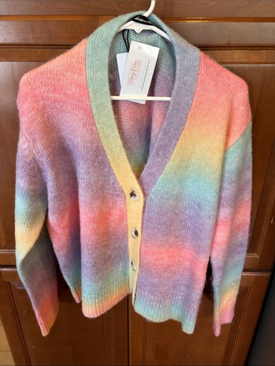 Olivaceous Sweaters - Olivaceous Pastel V-Neck Button Cardigan Sweater